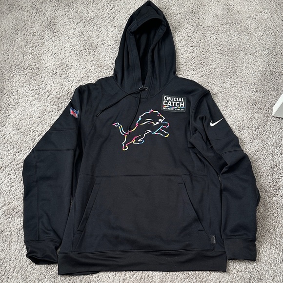 Detroit Lions Nike Men's Dri-Fit Crucial Catch Hoodie - Picture 1 of 1